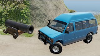 BeamNG Drive - Cars vs Old Cannon Crashes CarcrashbobMr77