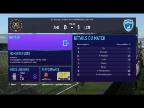 ACF EL J1 Amelia eSports vs Chamois Niortais
