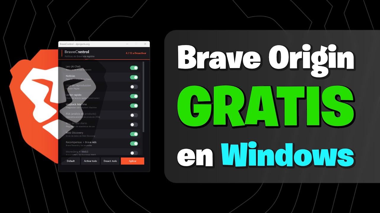 Cómo Limpiar Brave Browser por Completo usando Políticas #xdoofy92 #braveorigin #brave