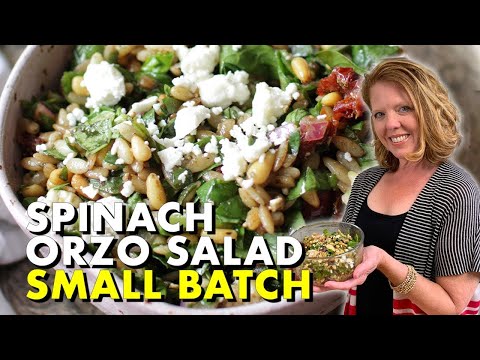 Spinach Orzo Salad - Healthy Small Batch Recipe