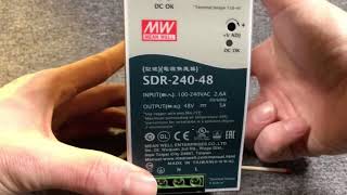 Mean Well SDR-240-48 Zdroj na DIN 240W 48V