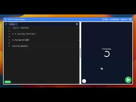 Creating A Python Turtle Project On Pickcode