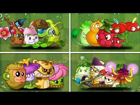 Random 17 Team 04 Plant Max Level Vs Team Zombie - Who Will Win？  - PvZ 2 Chinese