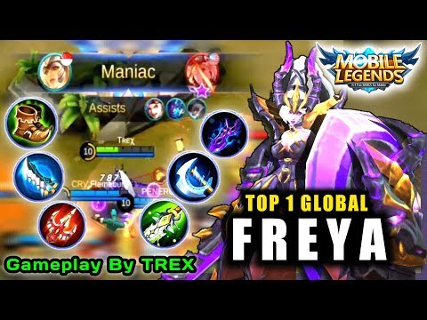Freya The Dragon Hunter MANIAC! By Trex Top 1 Global Freya - Mobile Legends
