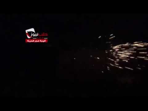 استهداف تحصينات قوات النظام في جبهة بستان الباشا بواسطة رشاش 14.5 من قبل ألوية فجر الحرية