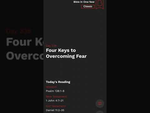 Bible Study Day 338 | Four Keys To Overcoming Fear