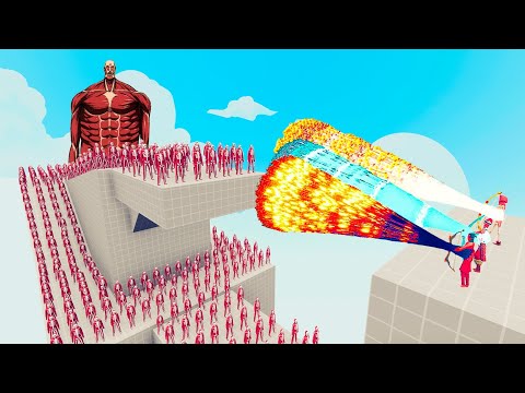 100x COLOSSAL TITAN + 2x GIANT vs 3x EVERY GOD - Totally Accurate Battle Simulator TABS