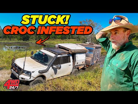 BADLY BOGGED in Cape York swamp country with 7T of 4WD & van - was the barra fishing worth it?
