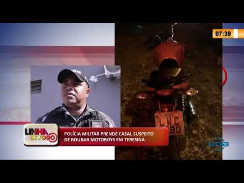 PM prende casal suspeito de roubar motoboys em Teresina (25 05 20)