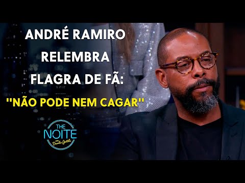 Ator André Ramiro foi tietado dentro do banheiro por um fã | The Noite (30/06/23)