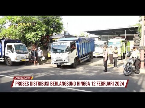 POLRES GIANYAR KAWAL DISTRIBUSI LOGISTIK