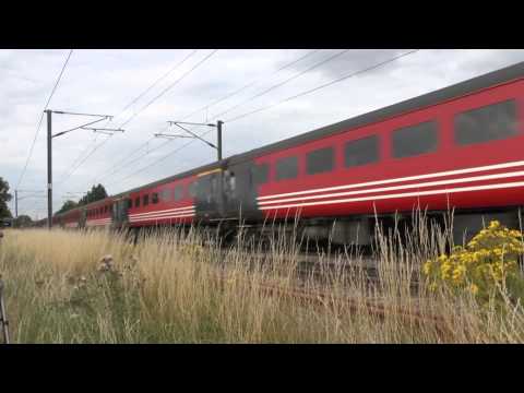 37611 and 37605 and 60054 on 1Z39, 16:29, Wymondham - Felixstowe - The Great Eastern Freighter