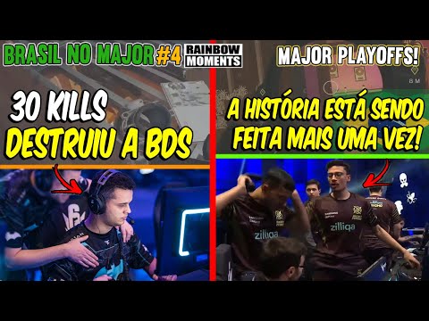 CYBER DESTRUINDO A BDS, MUZI DANDO BALA, NIP E FAZE NAS SEMIS!! 🏆 - BRASIL NO MAJOR R6 DIA PLAYOFFS