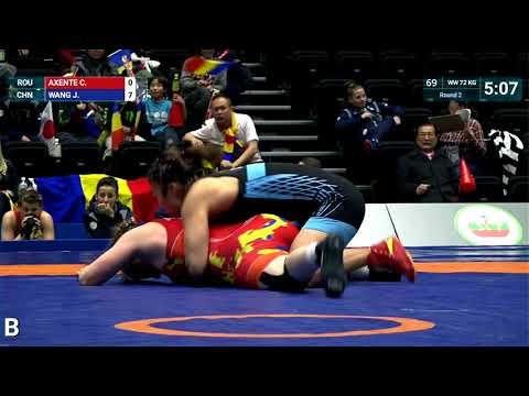 Round 2 WW - 72 kg: C. AXENTE (ROU) v. J. WANG (CHN)