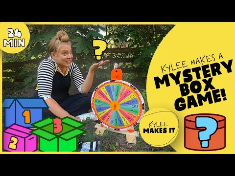 Kylee Makes a Mystery Box Art Game - Spinner Challenge, Number Hunt, & Counting Game for Kids