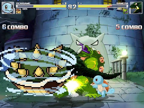 Zenigame(Squirtle) & Koopa(Bowser) vs Gamera & Jinmen