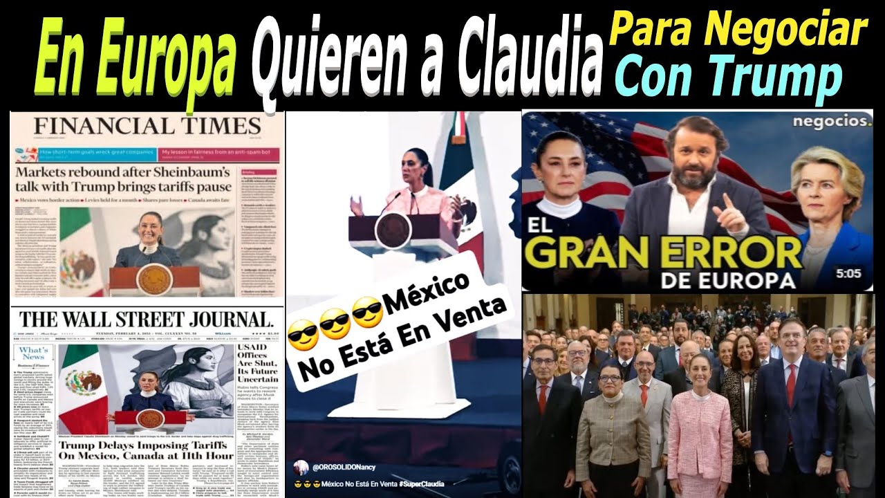 Zaz!!! En Europa Quieren a #Claudia Para Negociar con #TRUMP Brilla en el Mundo #HechoEnMéxico