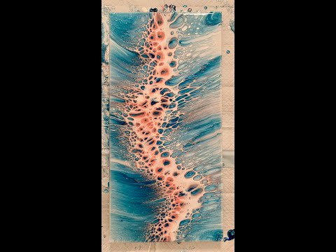 Beautiful Pale Pink and Blue Shelee Style Swipe (Fluid Art) Painting Tutorial