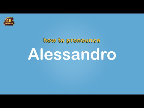 how to pronounce Alessandro 【Name】