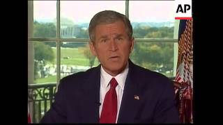 Bush address on military action in Afghanistan