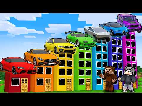 ZENGİN VS FAKİR ARABA EVLERİ YARIŞI - Minecraft