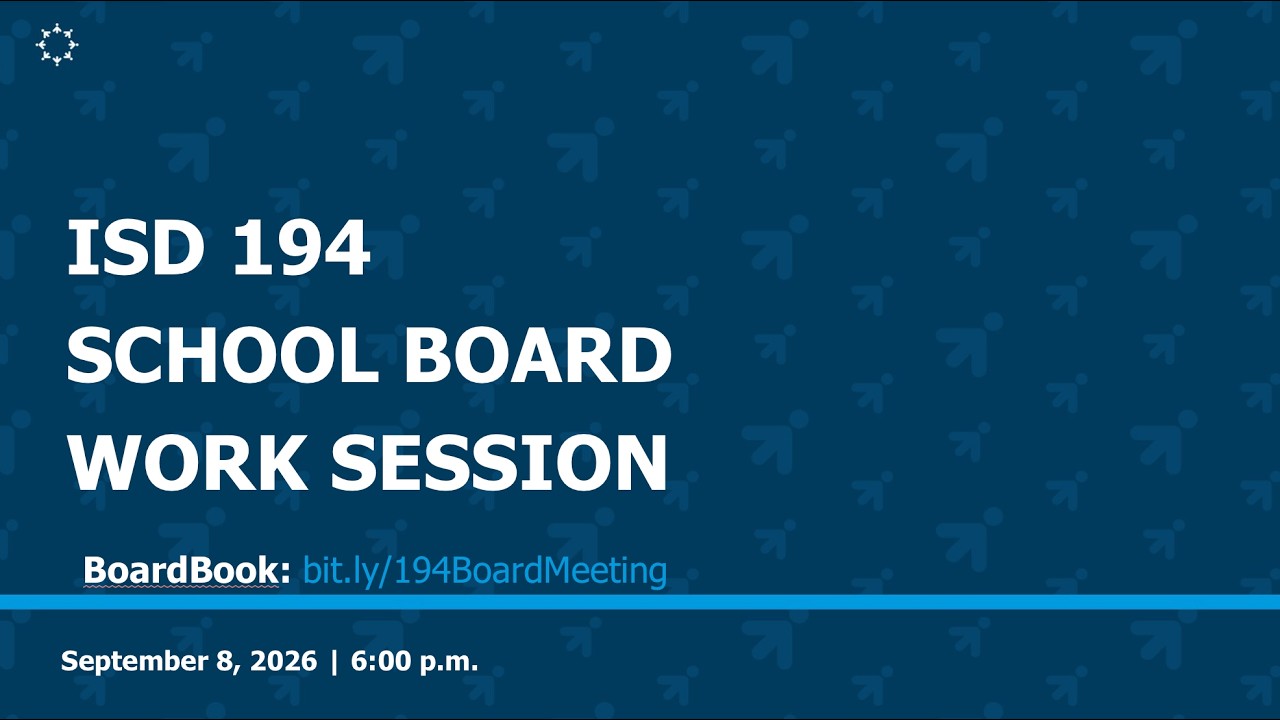 Board of Education Work Session - September 8, 2026