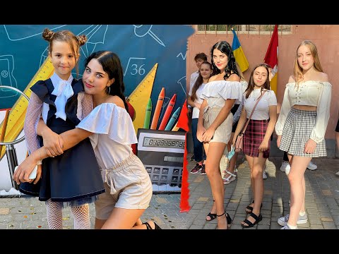 1 СЕНТЯБРЯ ! ПЕРВЫЙ ДЕНЬ В ШКОЛЕ : АСЯ ИДЕТ в 11-й КЛАСС , ТАЯ в 4-й || SCHOOL VLOG