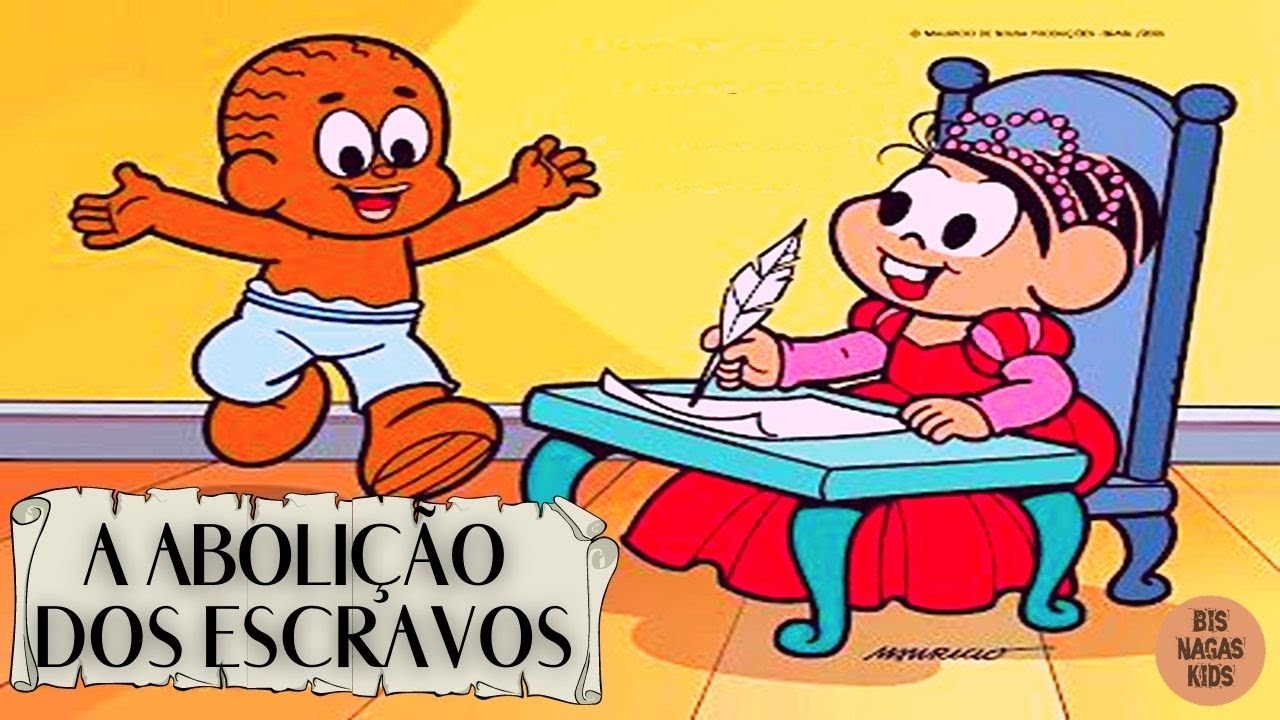 A ABOLIÇÃO DOS ESCRAVOS POR TURMA DA MÔNICA - EDUCAÇÃO INFANTIL (AULA SOBRE ESCRAVATURA/LEI ÁUREA)