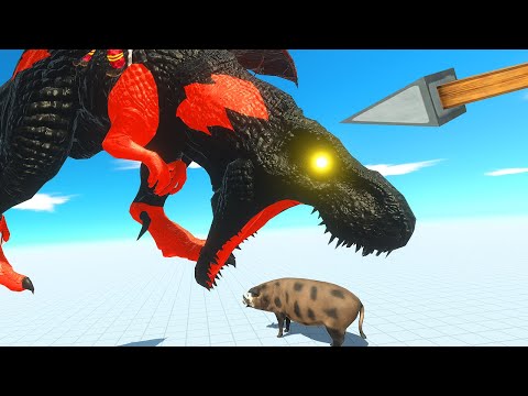 How epic it was falling dinosaurs into Portal  - Animal Revolt Battle Simulator