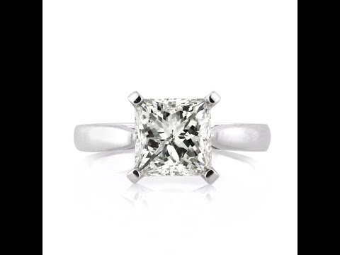 Mark Broumand - 2.51ct Princess Cut Diamond Solitaire Engagement Ring