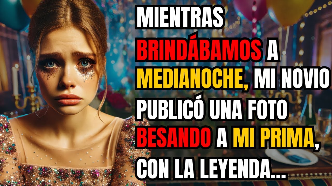 MIENTRAS BRINDÁBAMOS A MEDIANOCHE, MI NOVIO PUBLICÓ UNA FOTO BESANDO A MI PRIMA, CON LA LEYENDA...