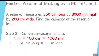Video 7 Finding Metric Volume of a Rectangle