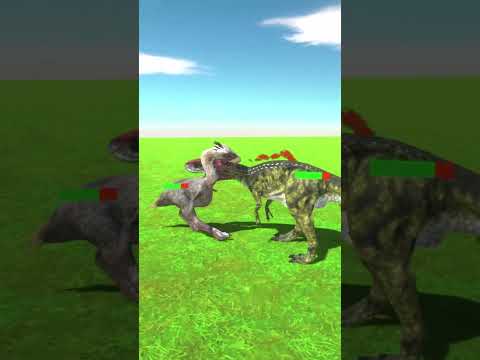 CRYOLOPHOSAURUS VS TERROR BIRD #battle #dinosaur#cryolophosaurus