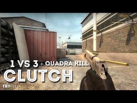 CS:GO #03 - CLUTCH 1 VS 3 + Quadra Kill