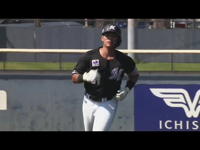 【ファーム】パンチ力を見せた!! マリーンズ・山本大斗 レフトへの勝ち越しホームラン!!  2024年9月11日 北海道日本ハムファイターズ 対 千葉ロッテマリーンズ