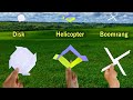 Best 3 Flying Disk Helicopter Boomrang Paper Flying Toy How To Make Notebook Helicopter