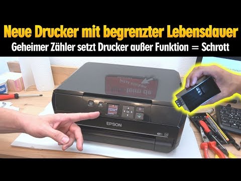 Neue Tintenstrahldrucker - Geheimer Zähler macht Drucker zu Schrott - geplante Obsoleszenz Video