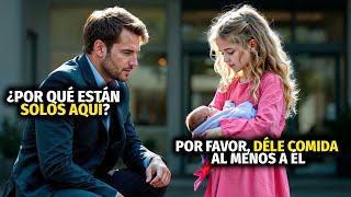 MILLONARIO SOLITARIO VE A NIÑA CON BEBÉ EN LA CALLE, SE ACERCA Y LO QUE DESCUBRE LO HACE LLORAR