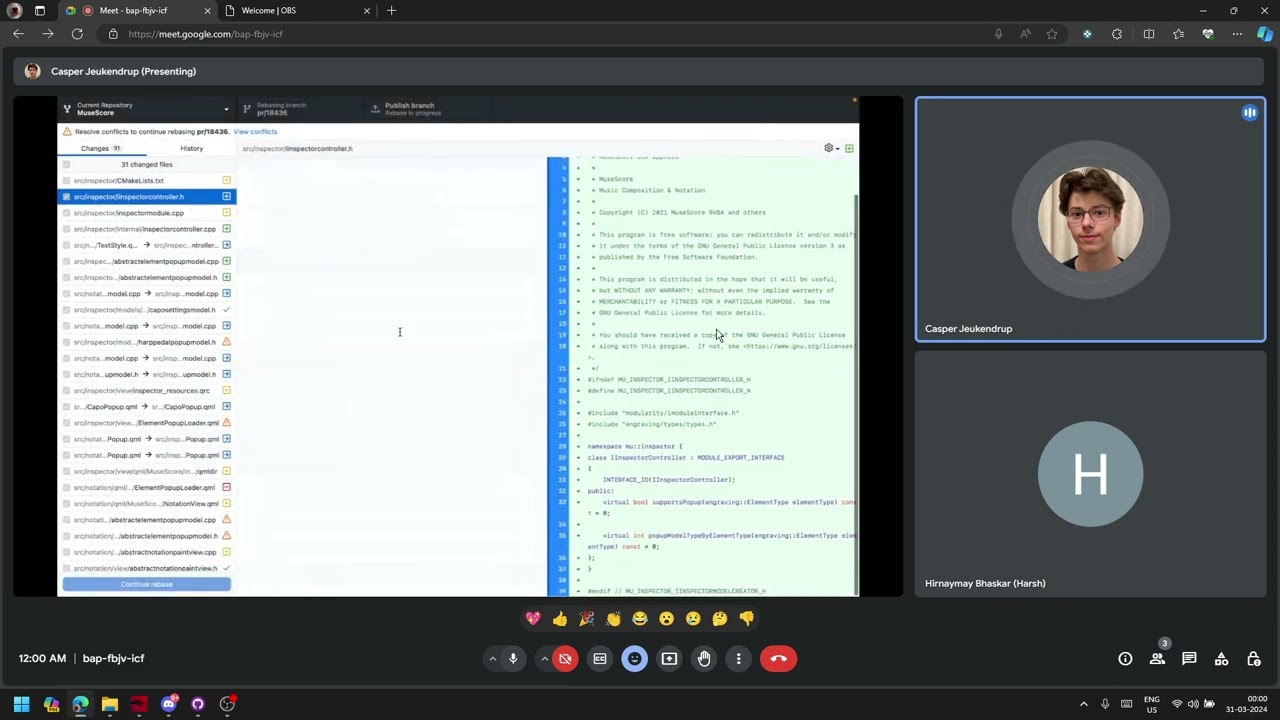 MuseScore Rebasing Session