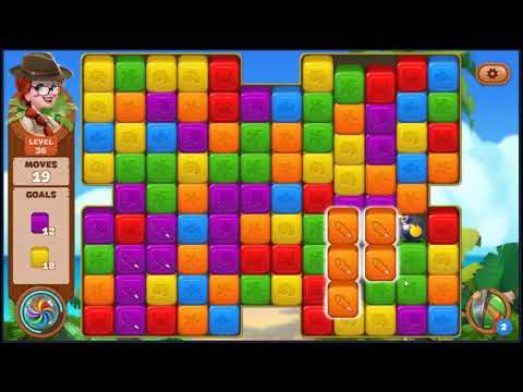 Lost Island Blast Adventure Level 36 - NO BOOSTERS 🏝️ | SKILLGAMING ✔️