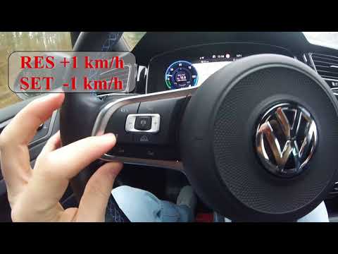 How to set Tempomat - Cruise Control - Vw Golf GTE or other Volkswagen 2018