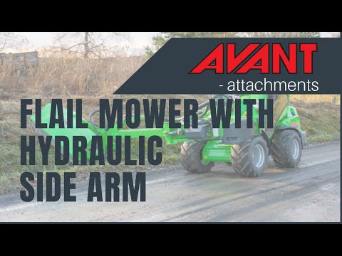 Avant attachments: Flail mower with hydraulic side arm
