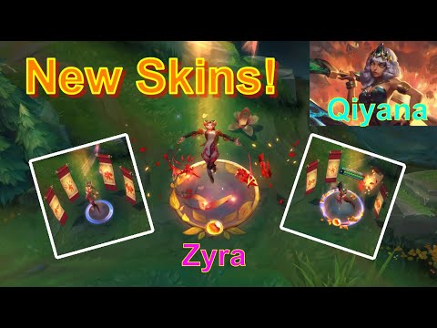 New Skins!! Lunar Empress Qiyana and Mythmaker Zyra!!