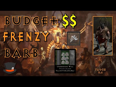 Budget Frenzy Barb - Clears 85 Areas With Ease! Super Cheap! - Diablo 2 Resurrected