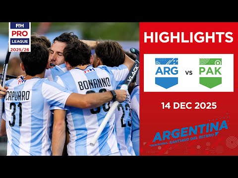 Argentina vs Pakistan (M) | Full Highlights | FIH Hockey Pro League 2025-26 | 14 December 2025