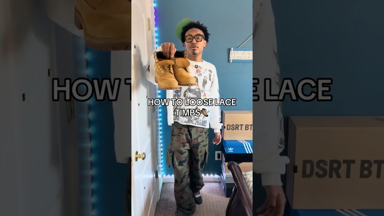 How To Loose Lace Timberland Boots🥾 #timberlands #timberlandboots  #howtotutorial #streetfashion