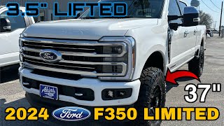 2024 Ford F350 LIMITED 3.5” Carli Pintop LIFTED on 37s-STAR WHITE