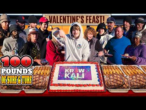 Making A 100 Pound Valentine's Feast For The Homeless!