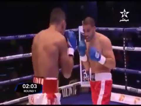 mohammed rabii KO 1frst rond محمد الربيعي يفوز بالضربة القاضية في نزاله الإحترافي الرابع