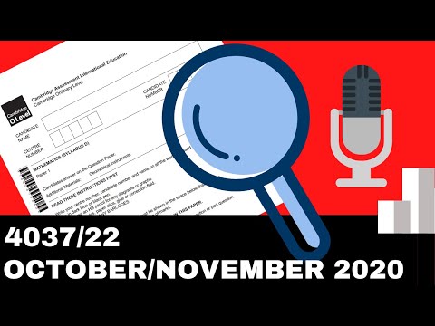 O Level Add Math October November 2020 Paper 22 4037/22